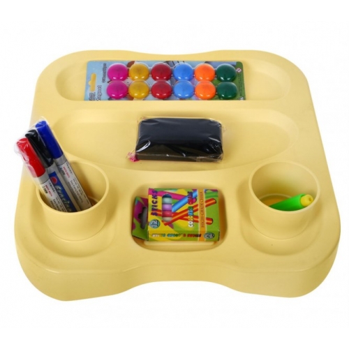 Duża Dwustronna Tablica MAGNESY KREDA OBRÓT 360ST - Niebieska  675